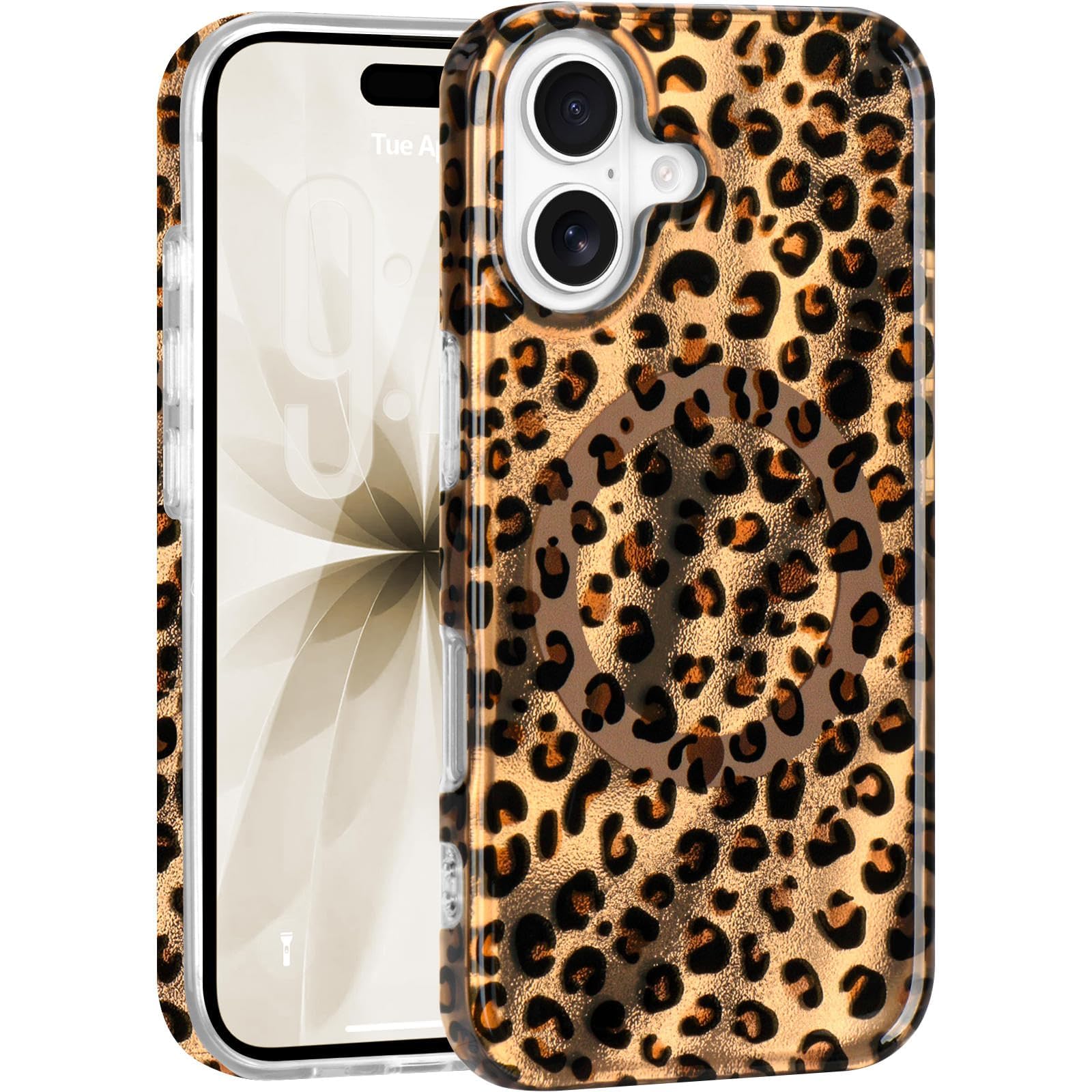 Amazon.co.jp: LAPOPNUT iPhone 17 用 ケース Magsafe対応 ヒョウ柄